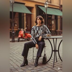 Classic Essentials Vintage Metallic Threaded Sweater